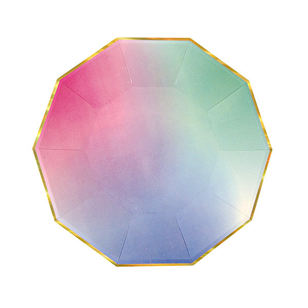 Ombre Watercolor Party Plates from ShopCelebrationLane