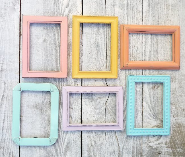 Pastels Painted Picture Frames by HuckleberryVntg