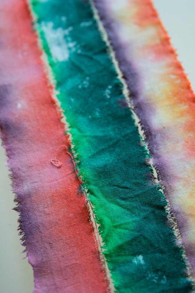dip dyed fabic ribbon