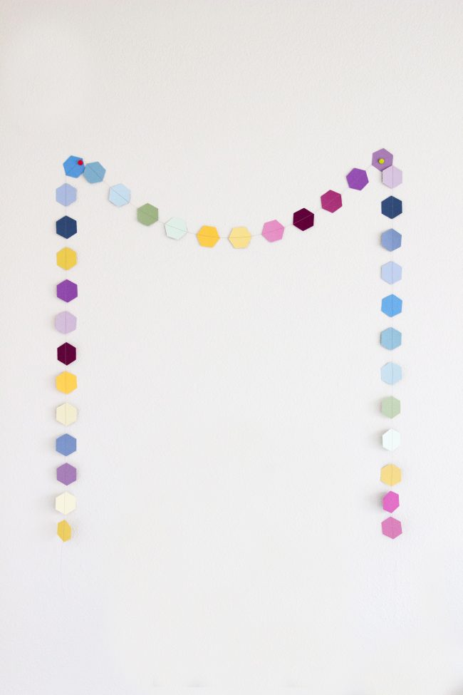  Sew Paint Chip Party Garland DIY