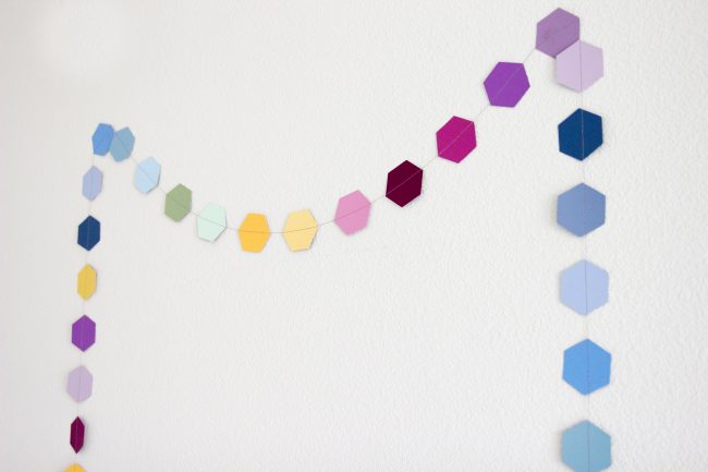  Sew Paint Chip Party Garland DIY