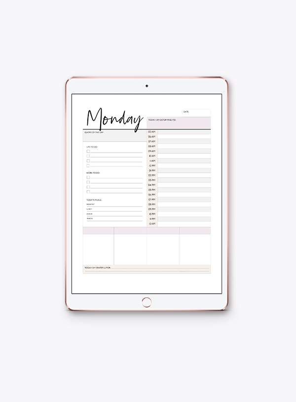 free daily planner printable