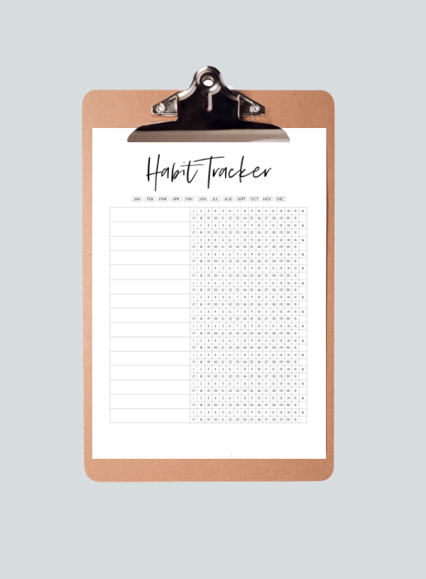 free monthly habit tracker printable